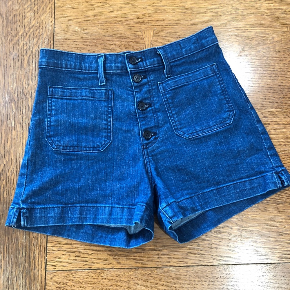 J. Crew High-Wasted Denim Shorts